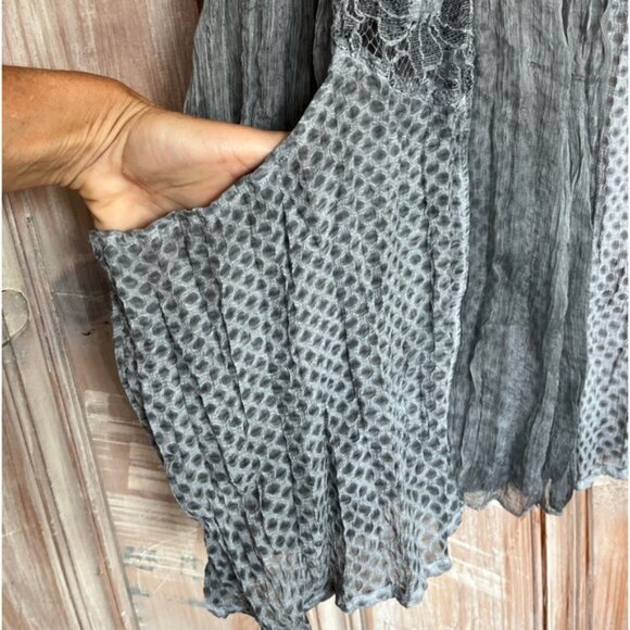 Chico’s Traveler’s Collection Relaxed Fit Boho Crinkled Jacket Size Medium - Picture 11 of 12